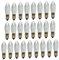 Erzgebirgslicht - AUSWAHL - 25x Topkerze Spitzkerze 12V 3W E10 für 20 Brennstellen Ersatzbirne Glühbirne Riffelkerze Glühlämpchen für Lichterketten und Schwibbogen (keine LED!)