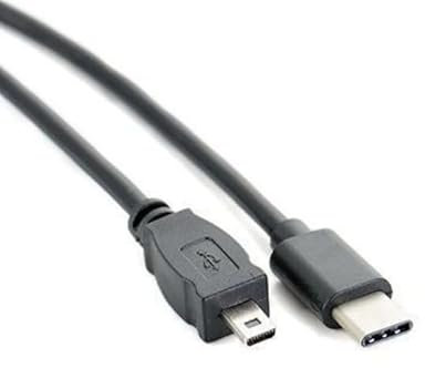 USB-C Cargador 30cm Cable de Carga Datos Compatible con Nikon UC-E6, UC-E16, UC-E17, UC-E23, D3300, D750, D5300, D7200, D3200, Coolpix L340, L32, L22 / Fuji, Panasonic, Olympus, Sony
