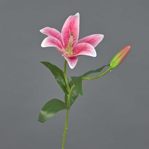 artplants.de Künstliche Tigerlilie MIXLON, rosa, 55cm - Kunstblume Lilie