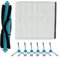 Piezas de repuesto para Conga 7490 8290 para Immortal para Genesis para Ultra Power para X-Treme Robot Aspirador Accesorio con 1 Cepillo Principal 5 Filtro 6 Cepillos Laterales
