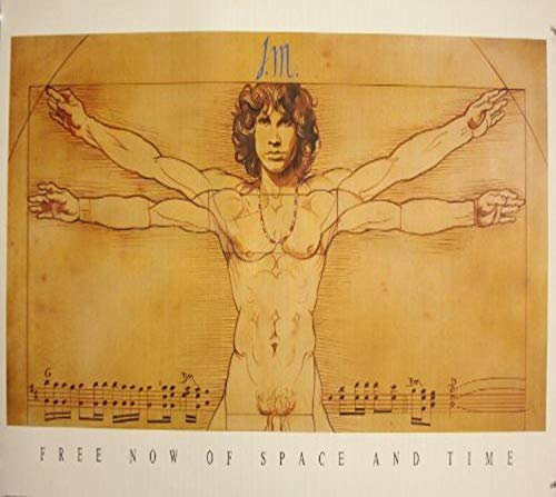 Buyartforless Jim Morrison Künstler-Papier, 68 x 98 cm, schweres Papier, Jim Morrison of the Doors gezeichnet in der Ähnlichkeit von Leonardo Da Vinci's Man.