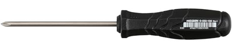 HOZAN Screwdrivers, #1 Size, 75mm, JIS Phillips | Hozan JIS #1 Phillips Screwdriver 100mm Black High-Strength Japanese Standard Tool