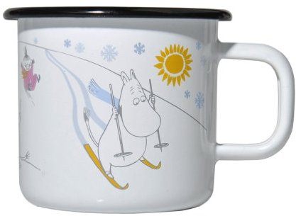 Mumins - Emaille Becher -Winter 2012- 3,7 dl (Muurla Design) [1702-030-02]