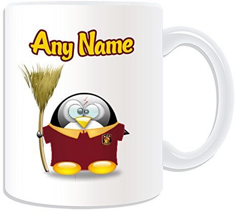 UNIGIFT Personalised Gift - Harry Potter Mug (Penguin Film Character Design Theme, White) - Any Name/Message on Your Unique - Costume Movie Superhero Hero Wizard Mage