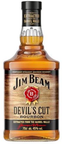 Jim Beam Devil's Cut | Kentucky Straight Bourbon Whiskey | robuster Geschmack mit intensiven Eichen- und Vanillenoten | 45% Vol. | 700ml