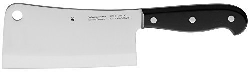 WMF Spitzenklasse Plus Couteau de boucher chinois 27,5 cm, lame spéciale en acier forgé, manche en plastique riveté, lame 15 cm