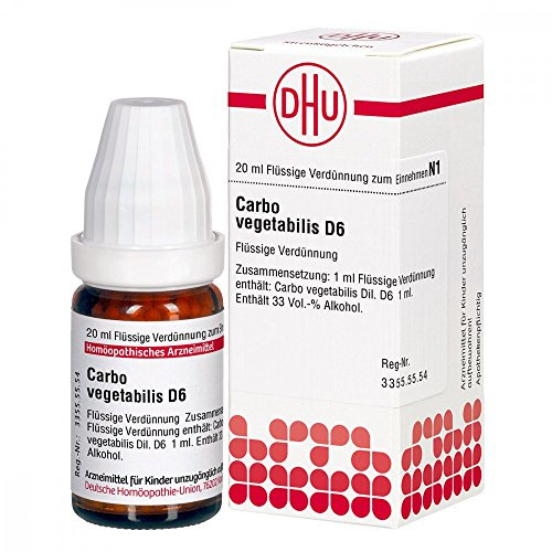 DHU Carbo vegetabilis D6 Dilution, 20 ml Lösung