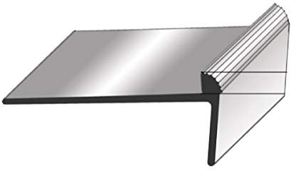 20 Meter (20 x 1 m) Treppenkantenprofil / Winkelprofil (10 x 37 x 7 mm) Alu eloxiert, gebohrt, Bronze dunkel
