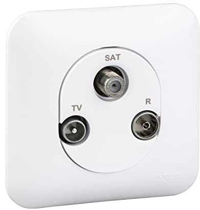 Schneider Electric S260461 Prise TV FM SAT Ovalis complet