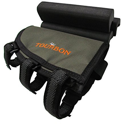 TOURBON Einstellbarer Höhe 20 Jahren Gewehr Kartusche Halter Cheek Rest Tasche Green (for Right Hand People)