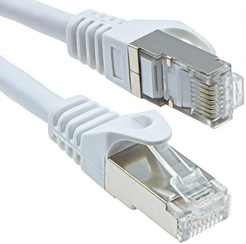 kenable Cat6A SSTP Snagless Shielded RJ45 Network Ethernet 10 Gigabit Cable 10m White [10 metres]