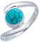 mantraroma Ring Damen Silber 925 Türkis schlicht modern