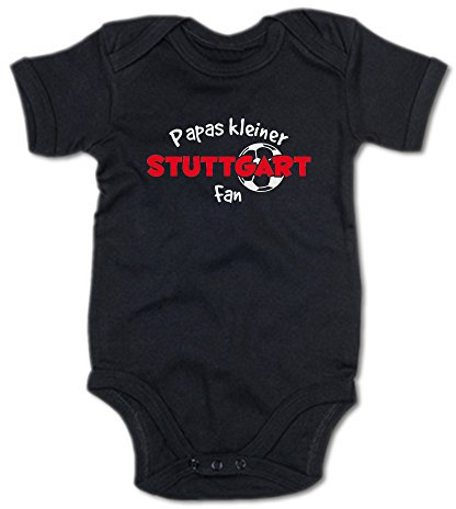 G-graphics Papas Kleiner Stuttgart Fan Baby-Body (250.0248) (3-6 Monate, schwarz)