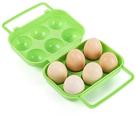 6 Gitter Eierbehälter, Eierbehälter für Kühlschrank, Eierbox, Eier Aufbewahrung, Eier Aufbewahrung für Multi in Kühlschrank Outdoor Picknick Camping