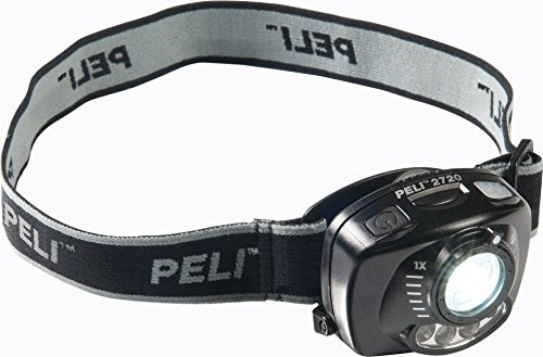 PELI 2720: Nachtsichttaugliche LED-Stirnlampe mit Aktivierungssteuerung durch Gesten, Hochwertige Qualität für Mechaniker, Baustelle, Elektriker, IPX4 wasserfest, 200 Lumen, 103h Brenndauer, Schwarz