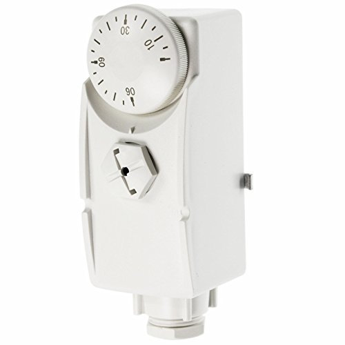 Spares2go PCS TPS1 Type Hot Water Cylinder Tank or Pipe Thermostat + Stat Strap