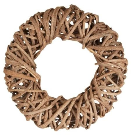 OASIS Carrizo Natural Woven Wreath - Christmas Wicker Hanging Decoration (37cm)