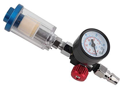 1/4in Mini Regolatore di pressione ingresso aria Separatore di acqua in linea Filtro separatore Pistola a spruzzo Accessori per compressore d'aria