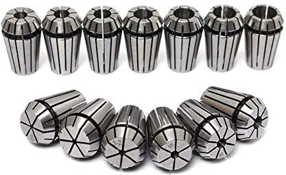 RATTMMOTOR Set di 14 pinze di serraggio ER11, mandrino, 1-7 mm, pinza a molla per fresatrice superiore CNC, supporto per utensili di fresa, tornio