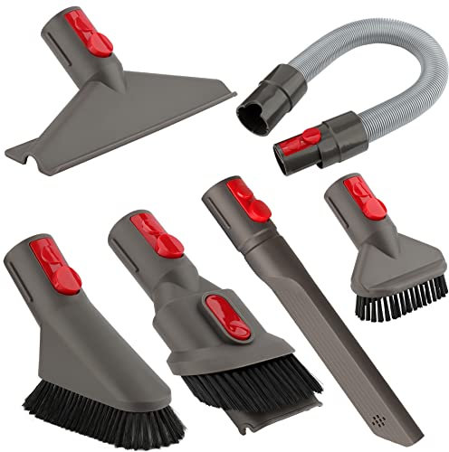 AINUO Kit d'accessoires Kit de Fixation avec Tuyau de Rallonge pour Dyson V7 V8 V10 V11 SV10 SV11 Aspirateur sans fil (6 en 1)