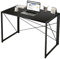 DAWOO Folding Computer Desk-Table Modern Office Writing Table Saving Space PC Desk for Home Office Workstation (Black A)