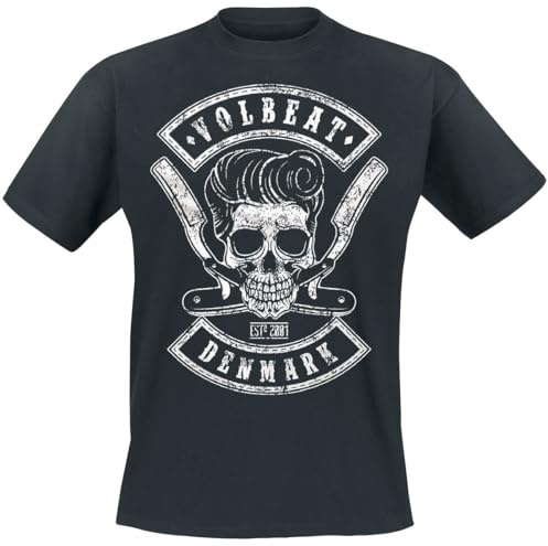 Volbeat Denmark Skull Unisex T-Shirt schwarz