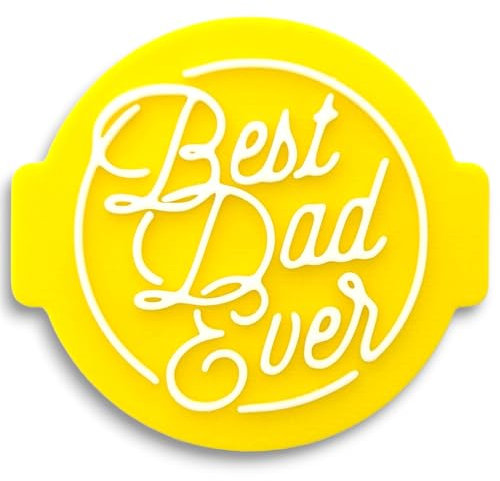Birthday Best Dad HF30 - Embosser/Stamp for Fondant, Icing, Cupcake, Cake, Decoration