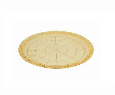 Vassoio Crystal sotto Torta in plastica Rigido Tondo Ø 28cm - per Torte e Dolci - Oro Semi Trasparente Effetto Glitter - Ideale Come Decoro per trasportare e Portare Torte o Come sotto Piatto