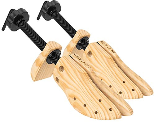 WEST LIGHT Women's Cedar Wood Shoe Tree, Size 5.5-10, 2-Way Stretcher for Wide Feet, Loosen Tight Shoes