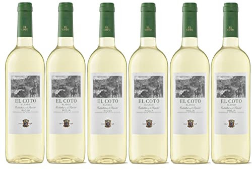 El Coto Blanco | Vino Blanco DOC Rioja l Caja 6 botellas 750 ml | Variedad Viura, Verdejo y Sauvignon Blanc | Fresco, Fino y Afrutado | Perfecto para Mariscos y Pescados a la Plancha o al Horno