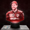 Nachttischlampe - Touch-Nachtlicht Formule 1 S. Vettel - Pilote F1 3D-LED-Lampe Illusion, Geschenkidee Weihnachten Geburtstag Junge und Mädchen Nachttischlampe Kinder- oder Erwachsenenzimmer