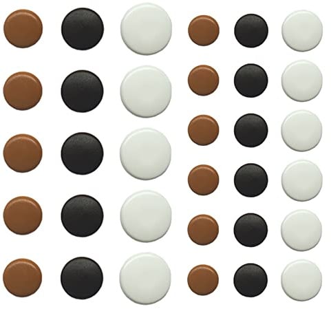 Abdeckkappen für Kreuzschlitz PZ - Zierkappe Blindkappe Pozidriv (PZ 3 x 13mm, weiß (RAL 9010), 10)