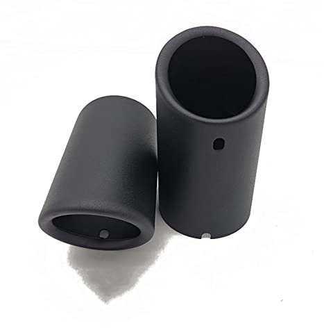 Auspuffblenden Für Audi Für A3 Für 8V Für 8P Für A4 Für B8 Für A1 Für Q5 Für A5 2 Stücke Auto Auspuff Endrohr Abdeckung Auto Zubehör Auspuffrohr (Farbe : Matt-schwarz)