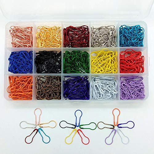 750 Stücke Birne Pins Metall Sicherheitsnadeln, 15 Farben Mini Birnenform Sicherheitsnadeln, Calabash Pin Kürbis Pins für DIY