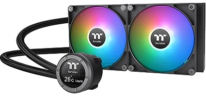Thermaltake TH280 V2 Ultra ARGB Sync/AlO Liquid Cooler/ARGB Fan 140 * 2/PWM 500~1800rpm/Water Block 2.1 LCD/Black, CL-W385-PL14SW-A