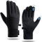 Xndryan Warme Winterhandschuhe, Anti-Rutsch-Touchscreen-Handschuhe Thermohandschuhe Damen Herren Fahrradhandschuhe Winddicht und wasserabweisend Laufhandschuhe (L)