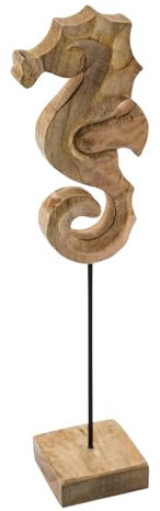 Aufsteller Seepferdchen Mangoholz Maritime Deko Tischdeko 30cm Hoch