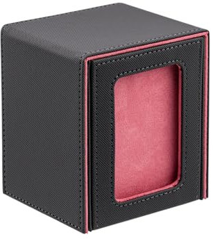 Wigearss Caja para Cartas MTG, Caja de Cartas Coleccionables para más de 100+ Tarjetas, Caja con Cierre Magnético de PU para Cartas Magic MTG (Color Rosa)