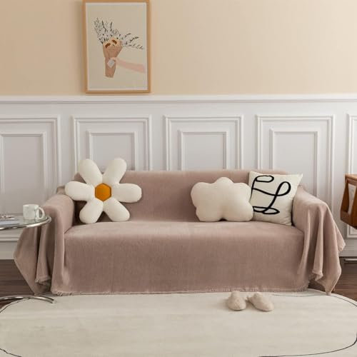 Sofaüberwurf Überwürfe Chenille Decken Für Sofas Große Anti-Kratz-und Verschleißfeste Sofa Cover 3 Sitzer Assorted Size Sofa Cover Sofa Protector Wohnzimmer Dekoration Sofa Throw Decke(2,180X260cm)