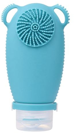 ClAZTyict Bouteille Portable en Silicone avec Brosse Nettoyante pour le pour, B
