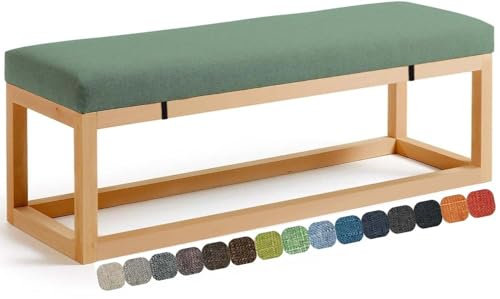 UWOBTN Cojín para Banco Zapatero, Cojines para Banco Interior Exterior Jardín,Cojín para Asiento de Columpio, Lavable, Antideslizante, para Patio, Cocina, Comedor, Terrazas(I,90x40x3cm)