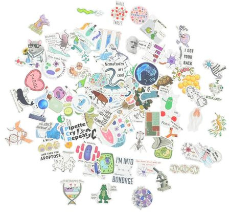 TOYANDONA 100stücke Wissenschaftliche Aufkleber Für Koffer Computeraufkleber Reisekofferaufkleber Aufkleber Für Laptops DIY-wissenschaftsaufkleber Wasserflaschenaufkleber Kofferdekore