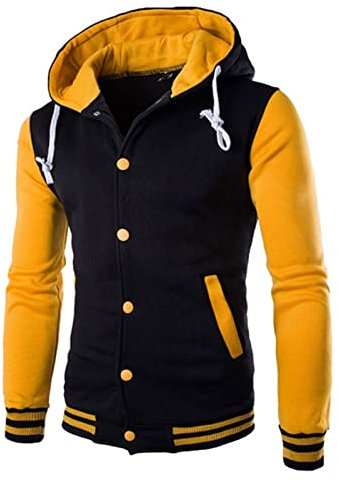 Generico Felpa Zip Uomo Vintage Pullover con Cappuccio Streetwear Moda Hoodies Manica Lunga Mezze Stagioni Offerta Casual Cotone Felpe Sportive con Zip Tasche Calde Giacca da Uomo Ampio Tempo Libero