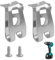 Clip ceinture Crochet en acier inoxydable, 2 pcs Clip ceinture Crochet avec vis, Clip ceinture Crochet de rechange Argent Clip ceinture Métal Compatible avec XFD01 XFD07D DTD144 DTD144Z DHP481 12V