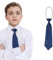 Vxcbad Krawatte Einfarbig Krawatte Kinder Jungen Krawatte für Hochzeiten, Abschlussfeiern Und Alltagskleidung 28×7CM (Tiefblau)