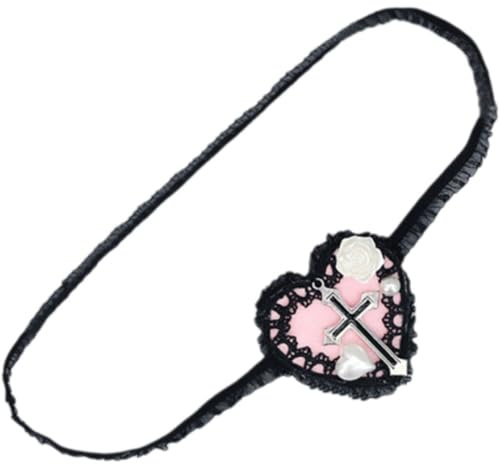 HiyyFloy Spitzen-augenklappen, Anime Cosplay Augenmaske Spitze Augenbinde Gothic One Eye Mask Brillen Süßes Japanisches Kostümzubehör Für Party