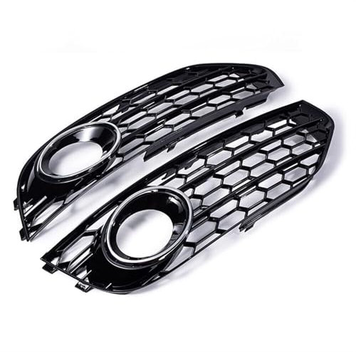 REIJAX Auto Frontstoßstange Nebelscheinwerfer Abdeckung für Audi A4 B8 B8.5 Allroad 2009-2015, Auto Nebelscheinwerfer Kühlergrill, Nebelscheinwerferabdeckung Gitter