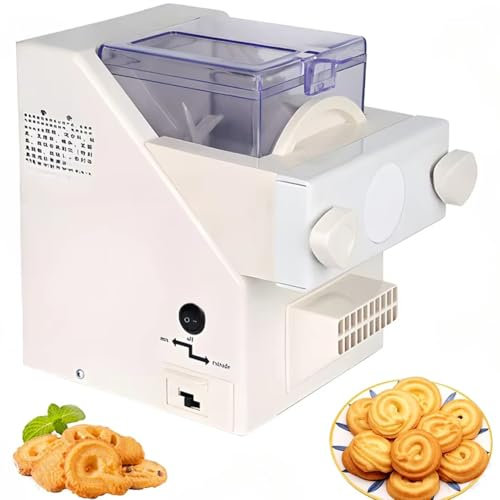 SUCRFXJ Automatic Cookies Making Machine, Cookie Press Biscuit Maker,50-60Rpm Electric Biscuit Cookie Making Machine,8 Replaceable Nozzles,6 Cookie Molds for DIY Baking Biscuit, Dessert Shop, Kitchen
