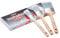 ProDec Advance 3 piece Ice Fusion Angle Oval Trade Synthetic Paint Brush for Painting with Emulsion, Gloss, Satin Paints Ideal for Skirting Board, Architrave & Other Moulded Surfaces