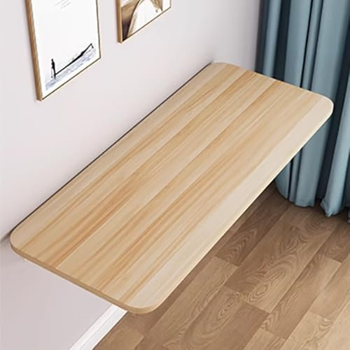 Wandklapptisch Holz, 60 x 40 cm Klapptisch Wand, Kleiner Wandtisch Platzsparender Schwimmender Schreibtisch Laptoptisch, Unsichtbar Klappbar Küchentisch Esstisch Zur Wandmontage(Walnut,70x40cm/28x16in